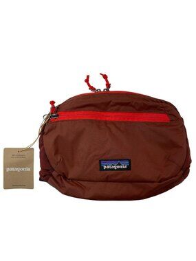 Patagonia Terravia Hip Pack Red/Brown Lightweight Travel Bag MSRP$59 NWT